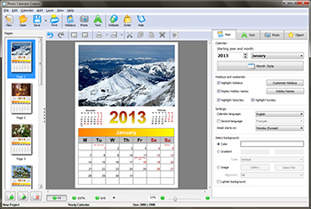 free photo calendar creator software